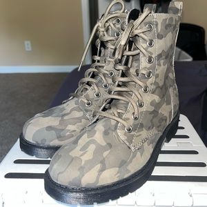 Green Camo combat boots